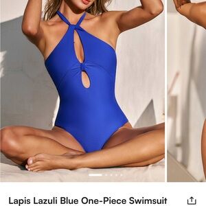 NWT Cupshe blue one piece Large